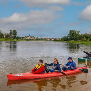 Paddeltour auf der Elbe bei Coswig © WelterbeRegion Anhalt-Dessau-Wittenberg e.V., Uwe Weigel, 2021